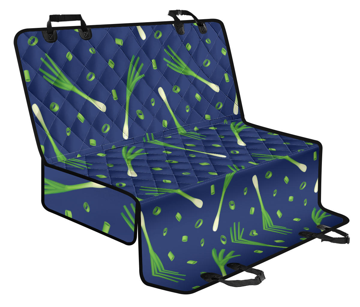 Leek Pattern Print Design 02 Rear Dog Car Seat Cover Hammock