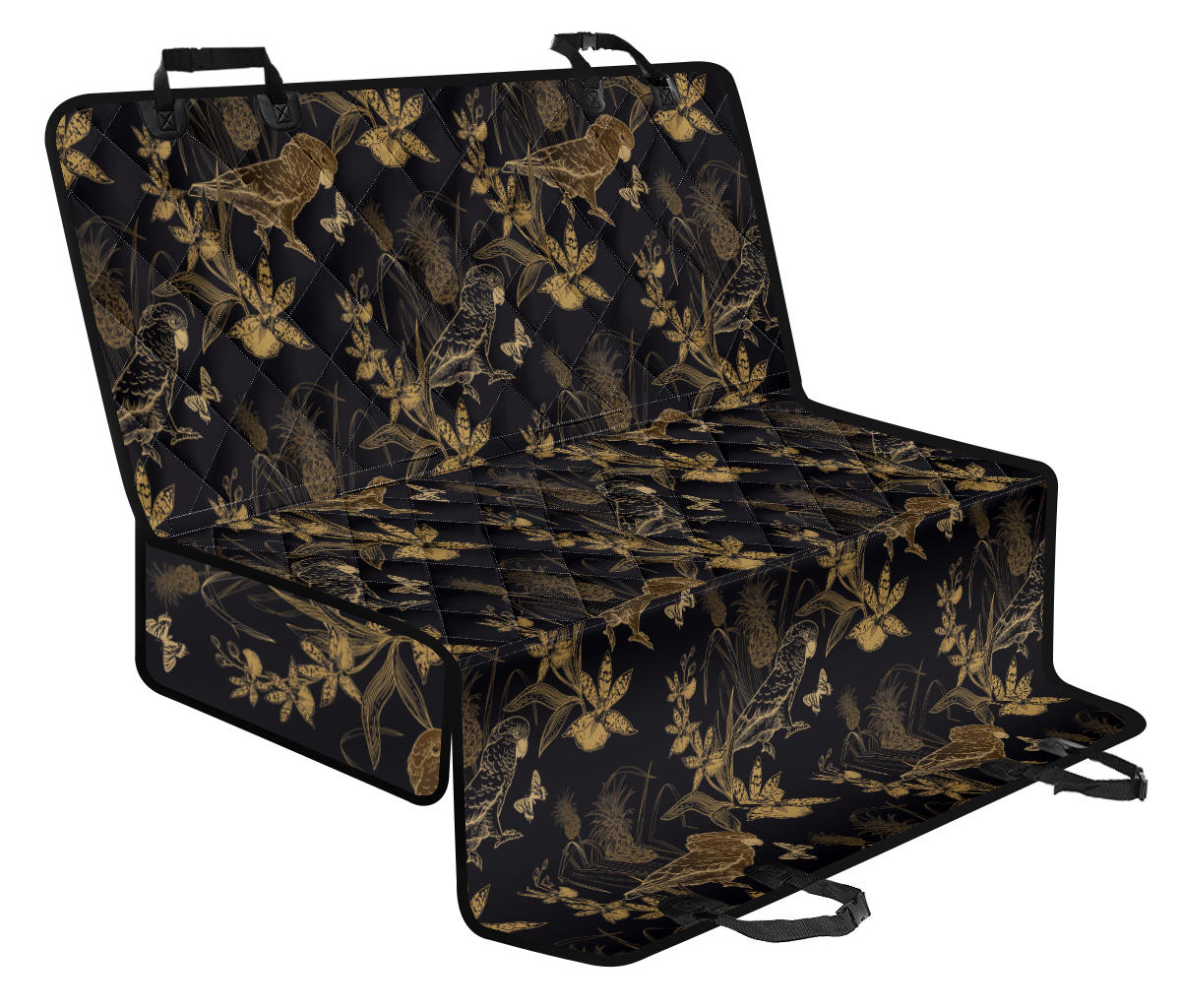 Parakeet Pattern Print Design A05 Rear Dog Car Seat Cover Hammock