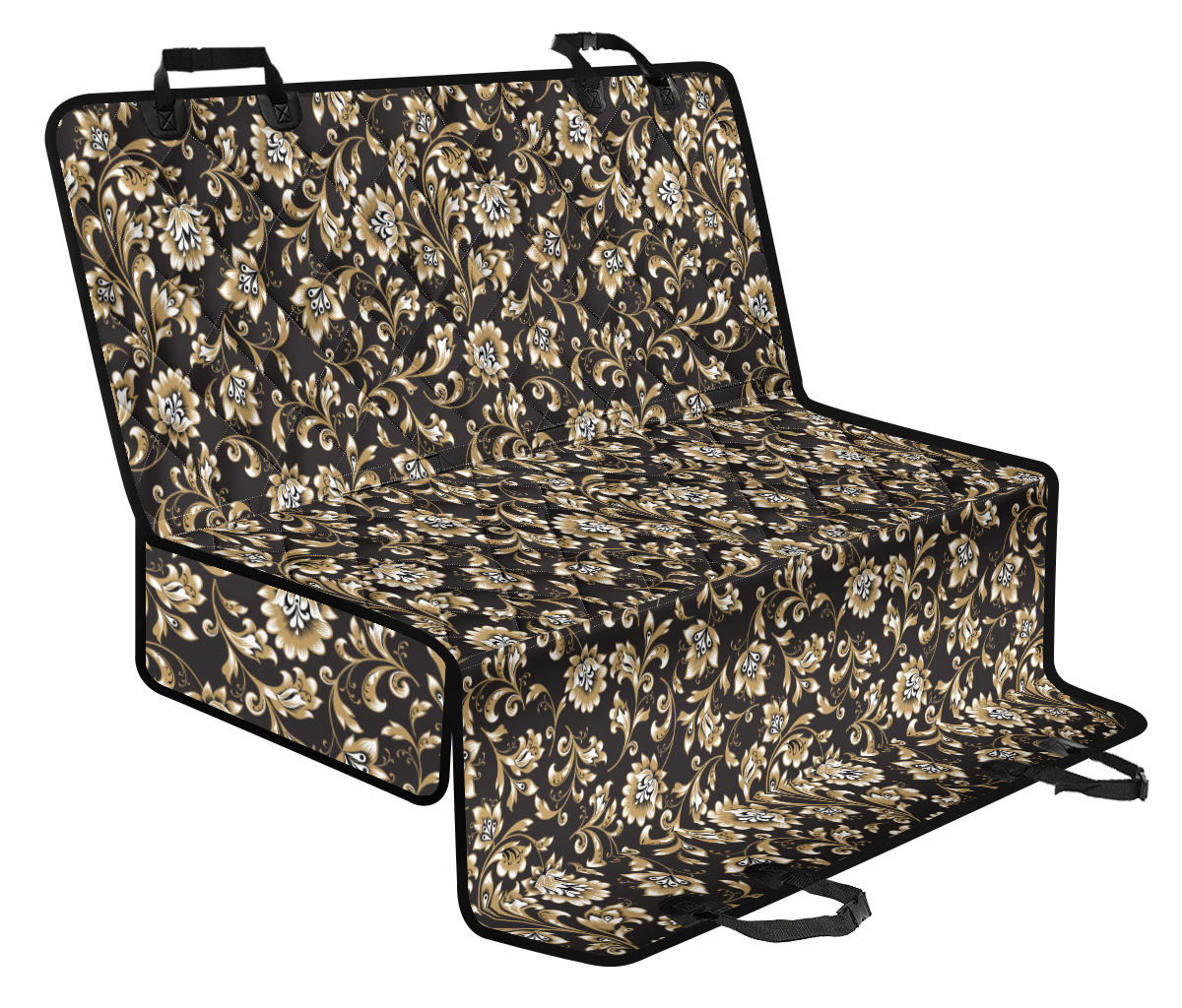 Brocade Pattern Print Design 03 Rear Dog Car Seat Cover Hammock