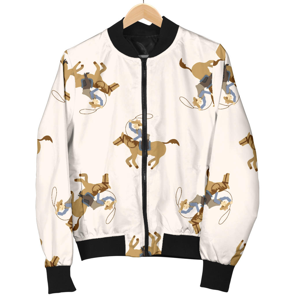 Cowboy Pattern Print Design 01 Men Bomber Jacket