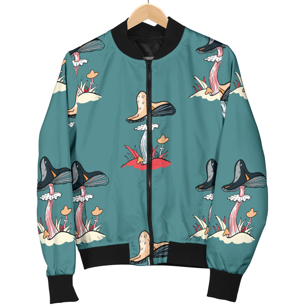 Mushroom Pattern Print Design A04 Men Bomber Jacket