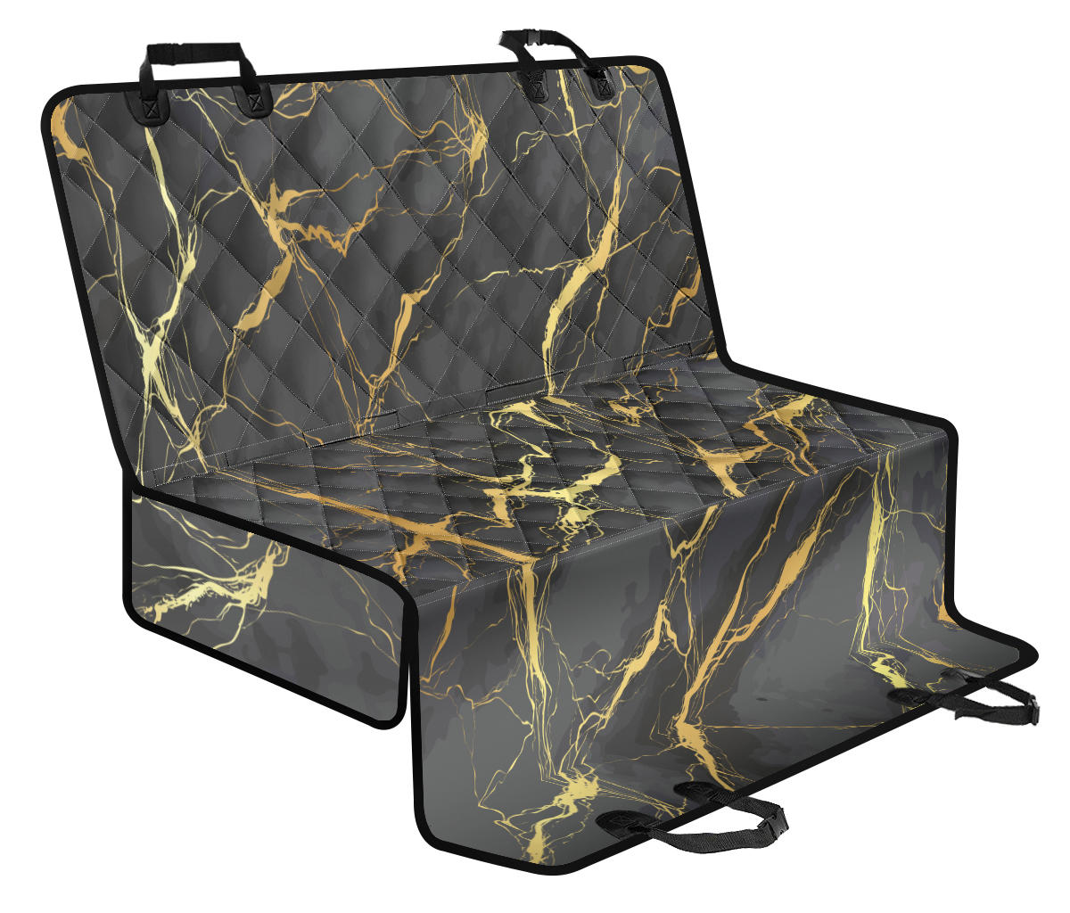 Marble Pattern Print Design 02 Rear Dog Car Seat Cover Hammock