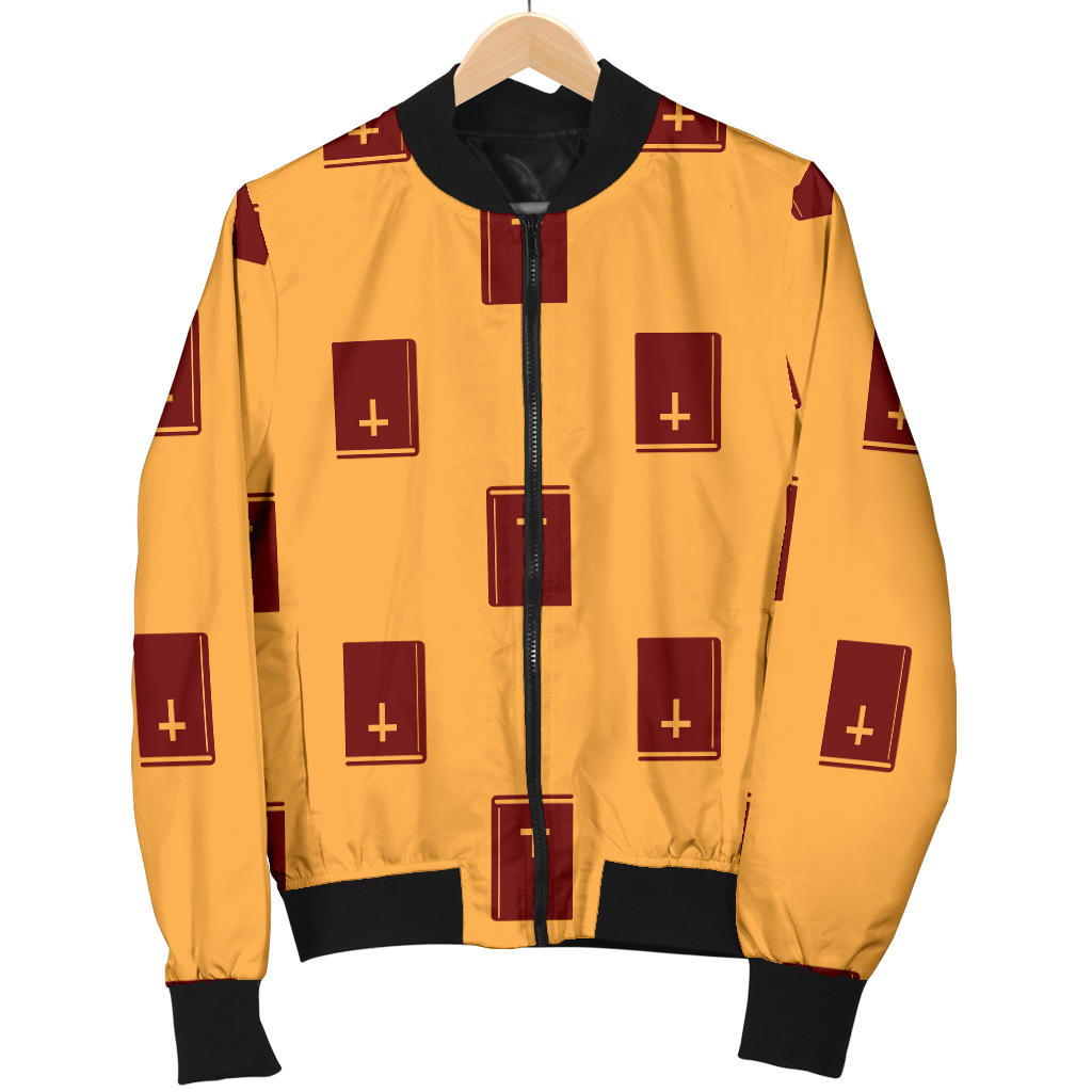 Bible Pattern Print Design 05 Men Bomber Jacket