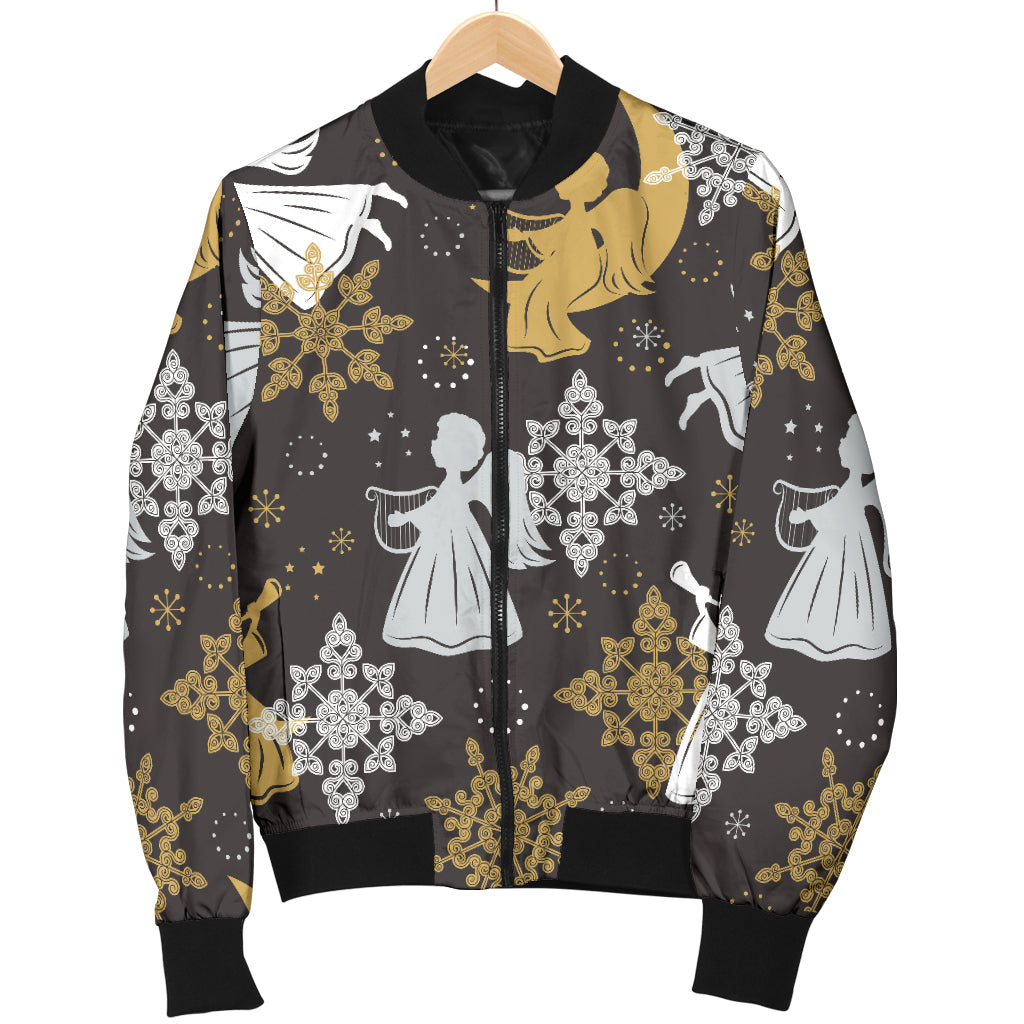 Angel Pattern Print Design 04 Men Bomber Jacket