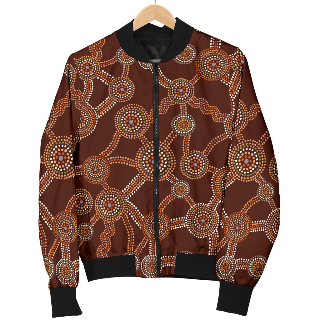 Aboriginal Pattern Print Design 03 Men Bomber Jacket