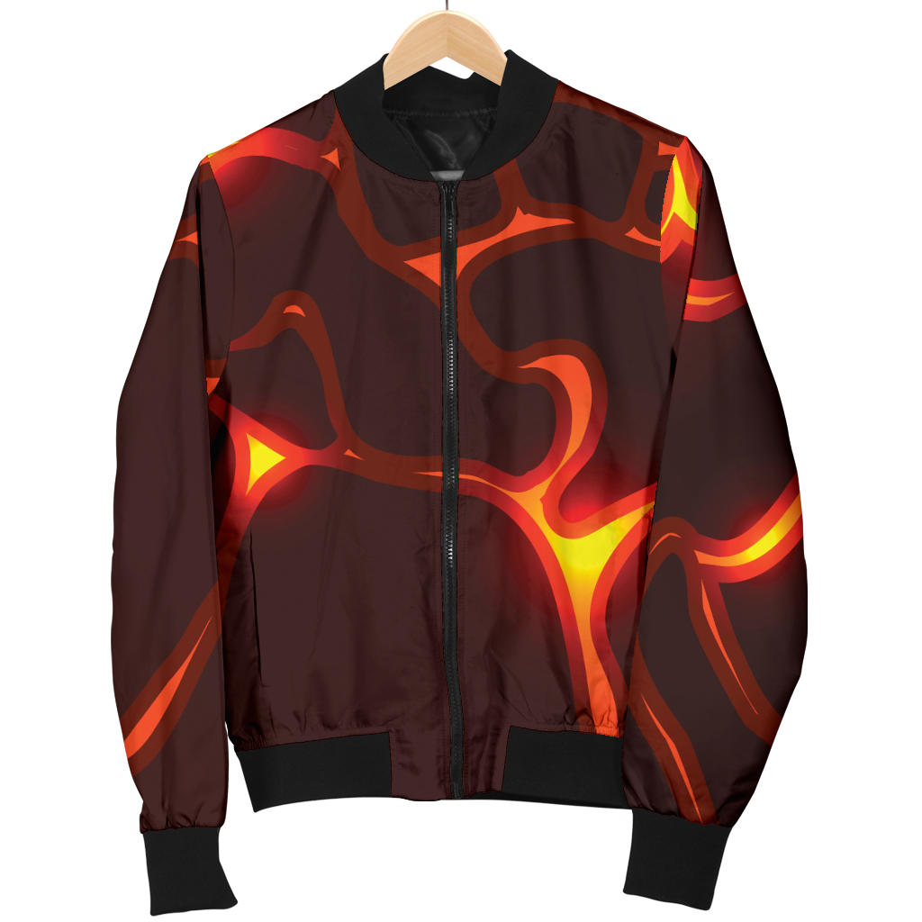 Lava Pattern Print Design 02 Men Bomber Jacket