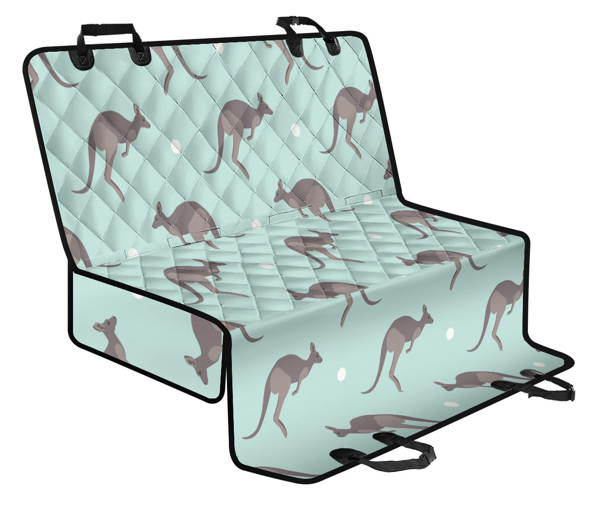 Kangaroos Pattern Print Design 04 Rear Dog Car Seat Cover Hammock