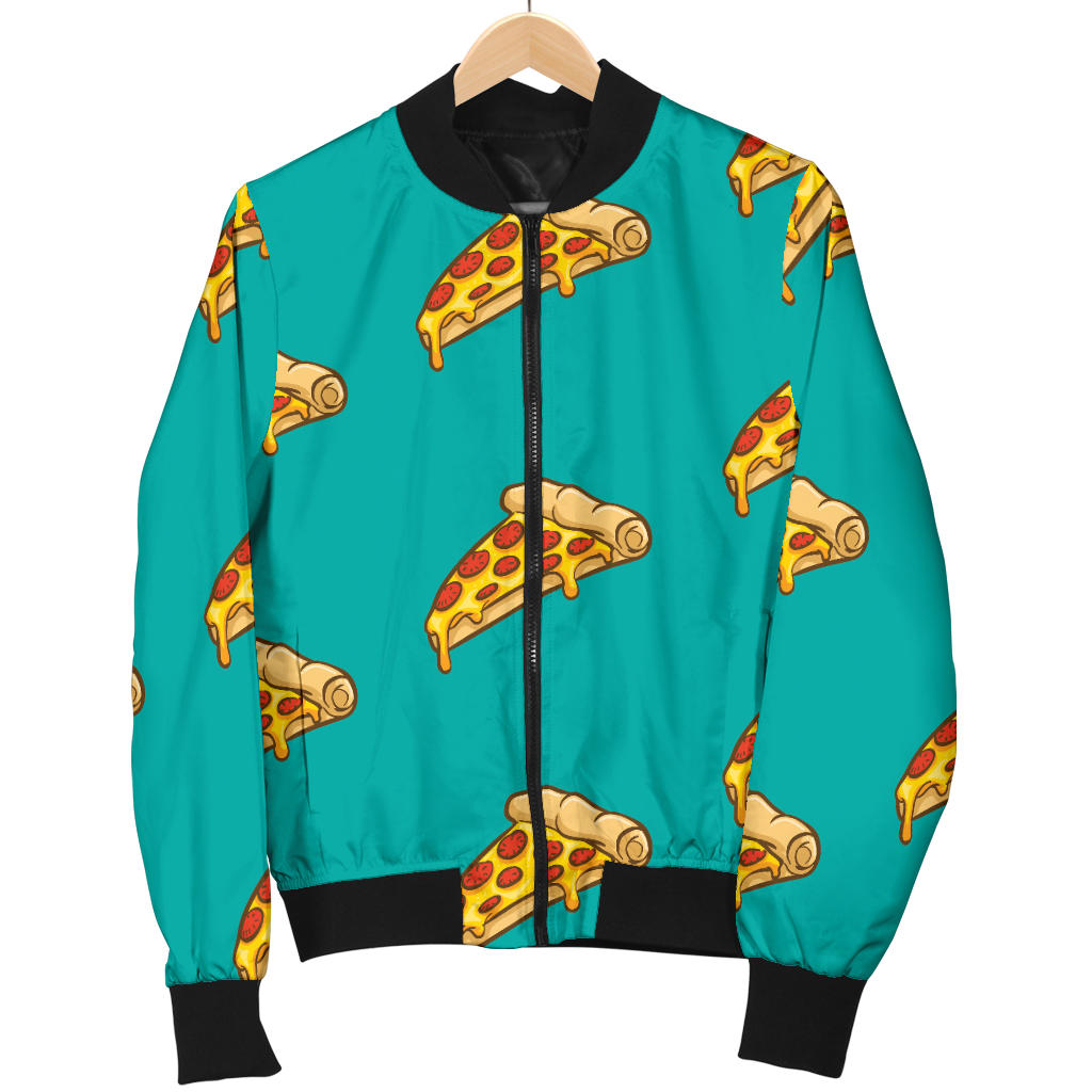 Pizza Pattern Print Design A03 Men Bomber Jacket