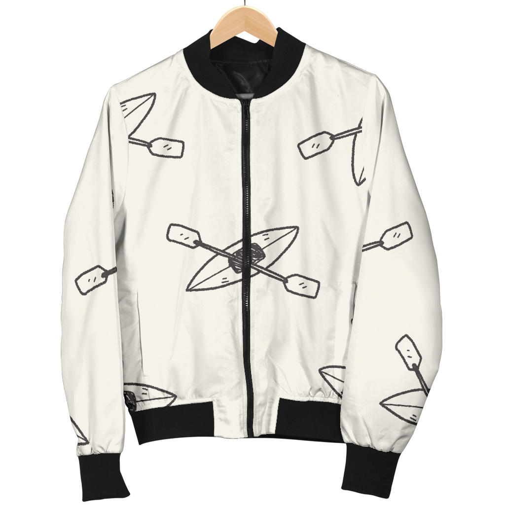 Kayak Pattern Print Design 01 Men Bomber Jacket