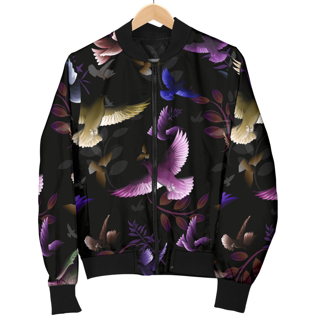Pigeon Pattern Print Design 01 Men Bomber Jacket