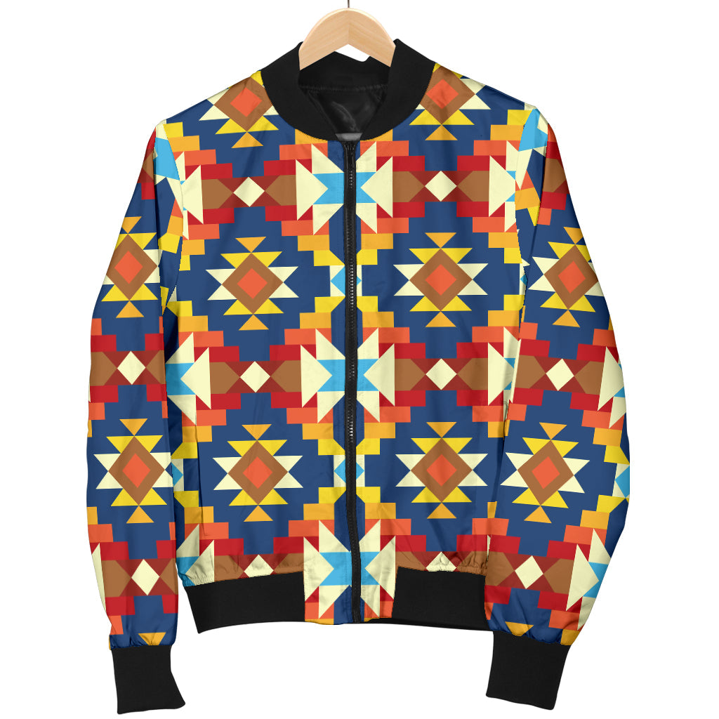 Aztec Pattern Print Design 01 Men Bomber Jacket