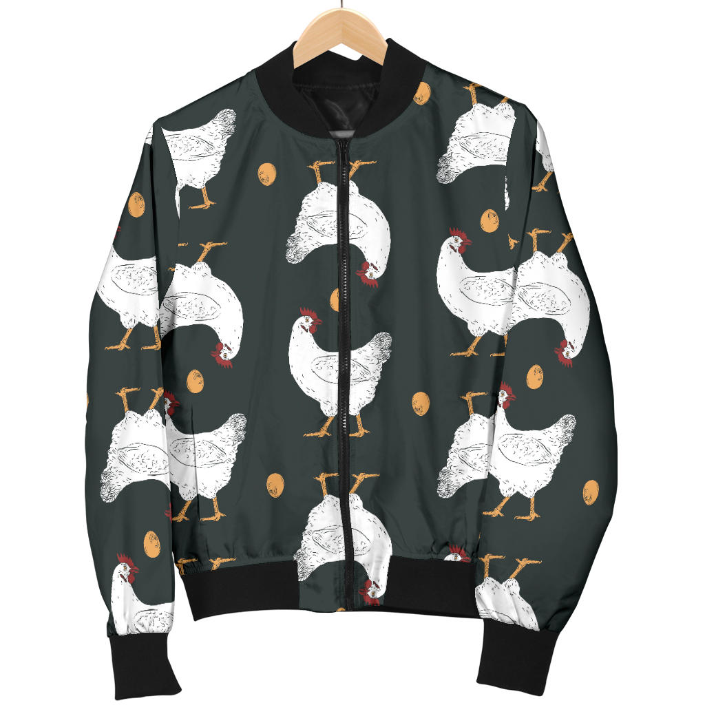 Chicken Pattern Print Design 06 Men Bomber Jacket