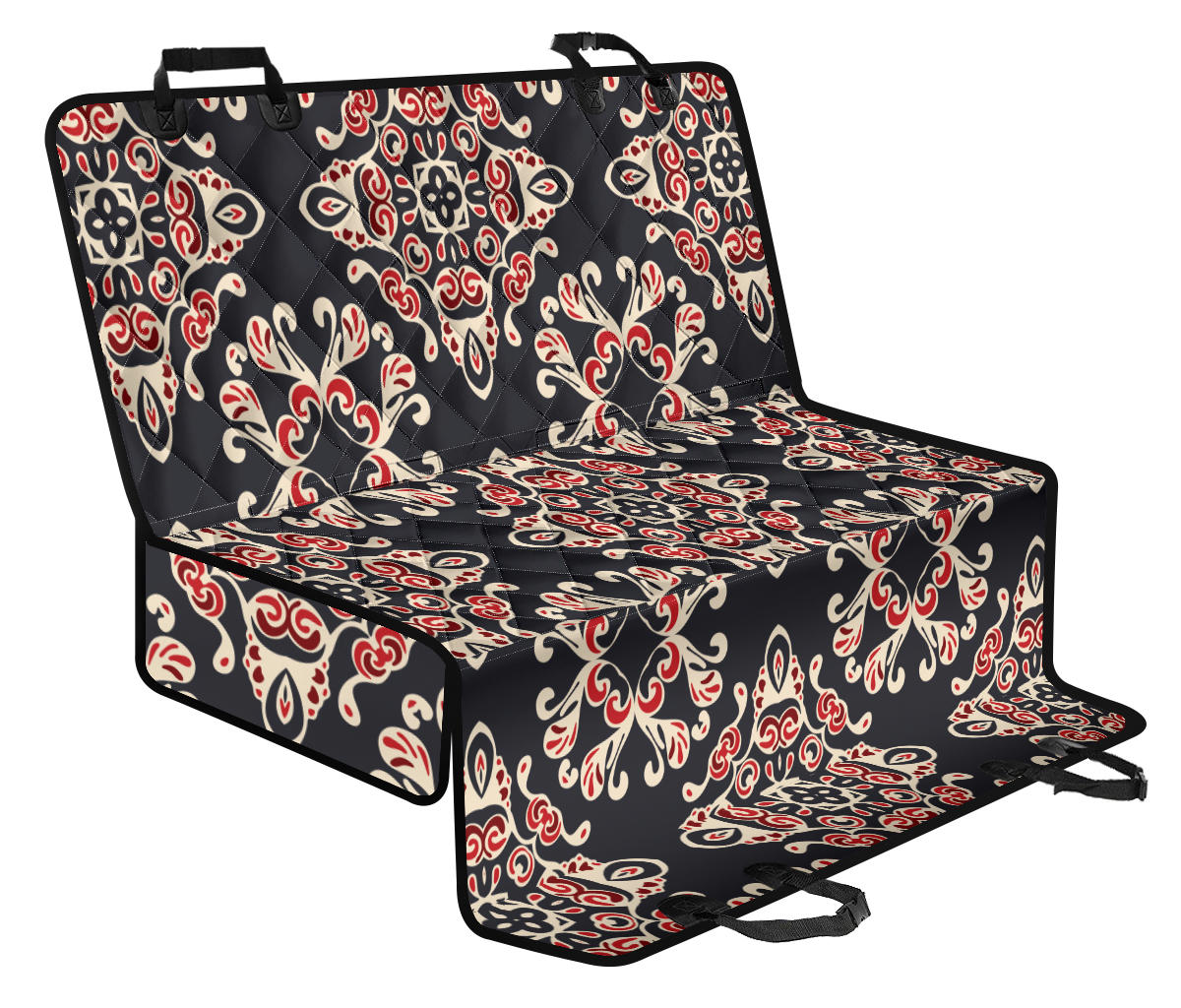 Medallion Pattern Print Design 01 Rear Dog Car Seat Cover Hammock