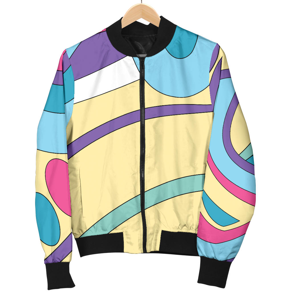 Funky Retro Pattern Print Design A01 Men Bomber Jacket