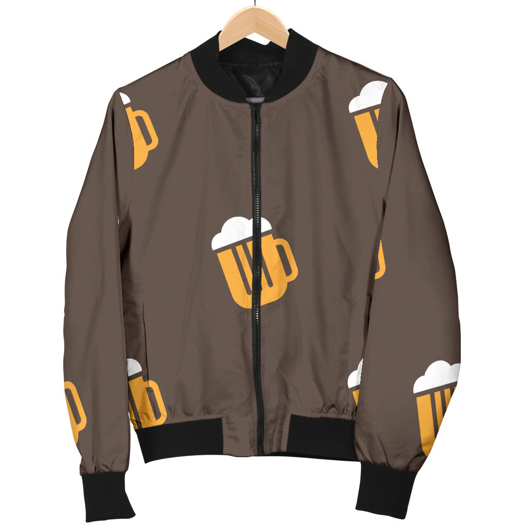 Beer Pattern Print Design 01 Men Bomber Jacket
