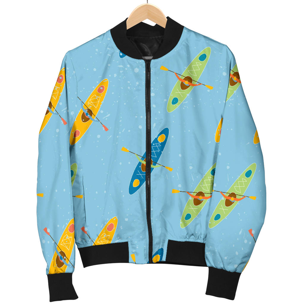 Kayak Pattern Print Design 04 Men Bomber Jacket