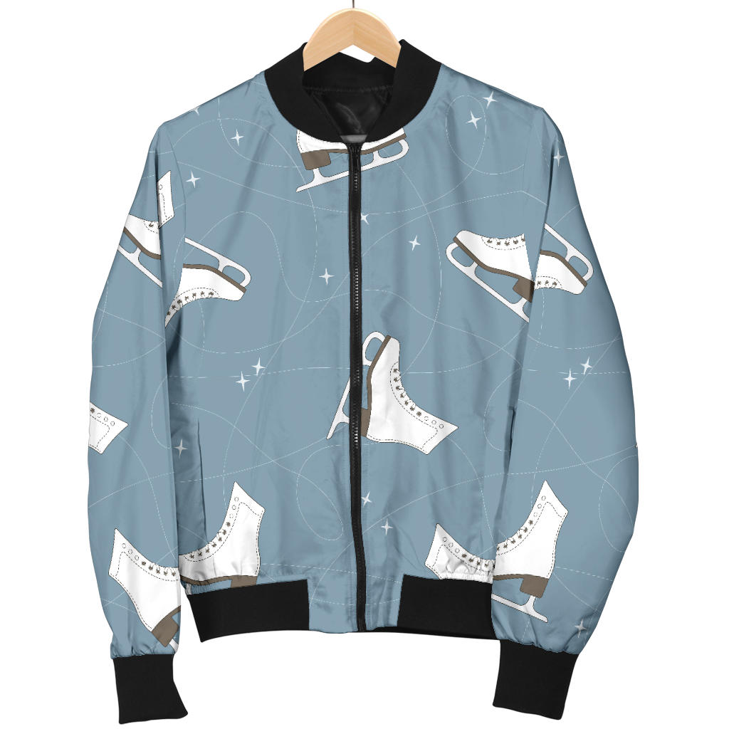 Ice Skate Pattern Print Design 02 Men Bomber Jacket