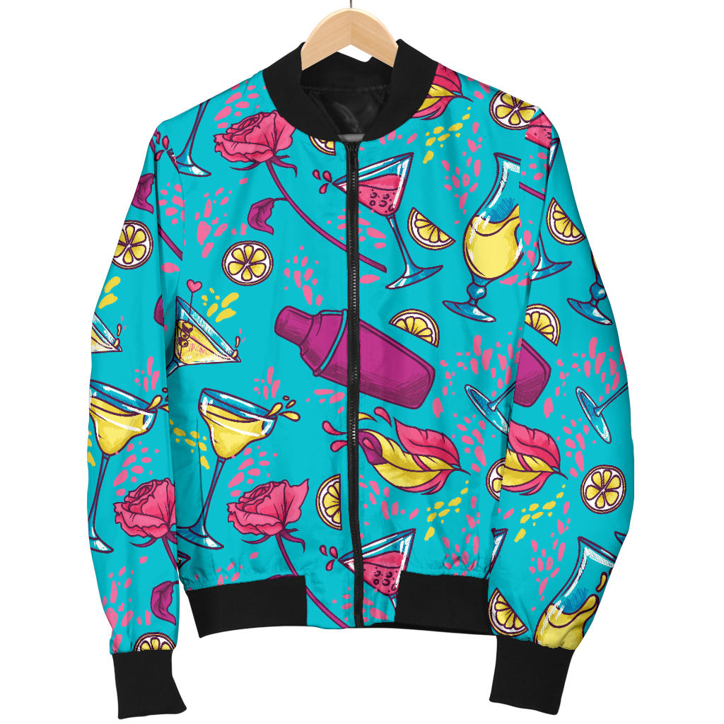 Cocktail Pattern Print Design 03 Men Bomber Jacket