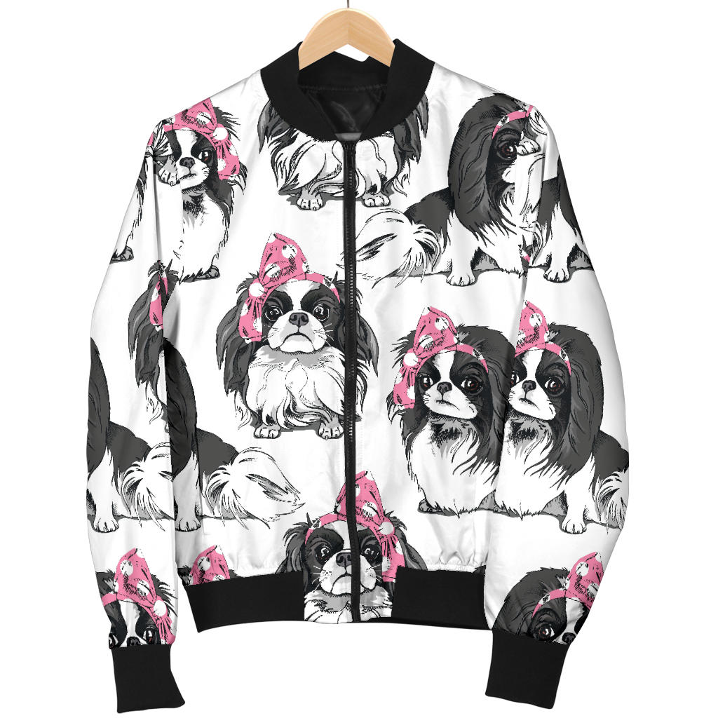 Japanese Chin Pattern Print Design 01 Men Bomber Jacket