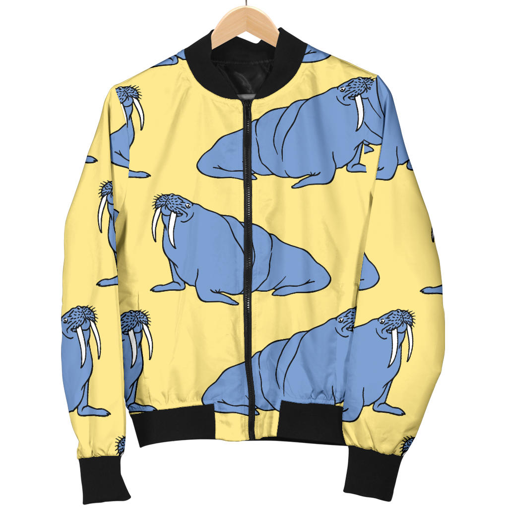 Walrus Pattern Print Design 02 Men Bomber Jacket