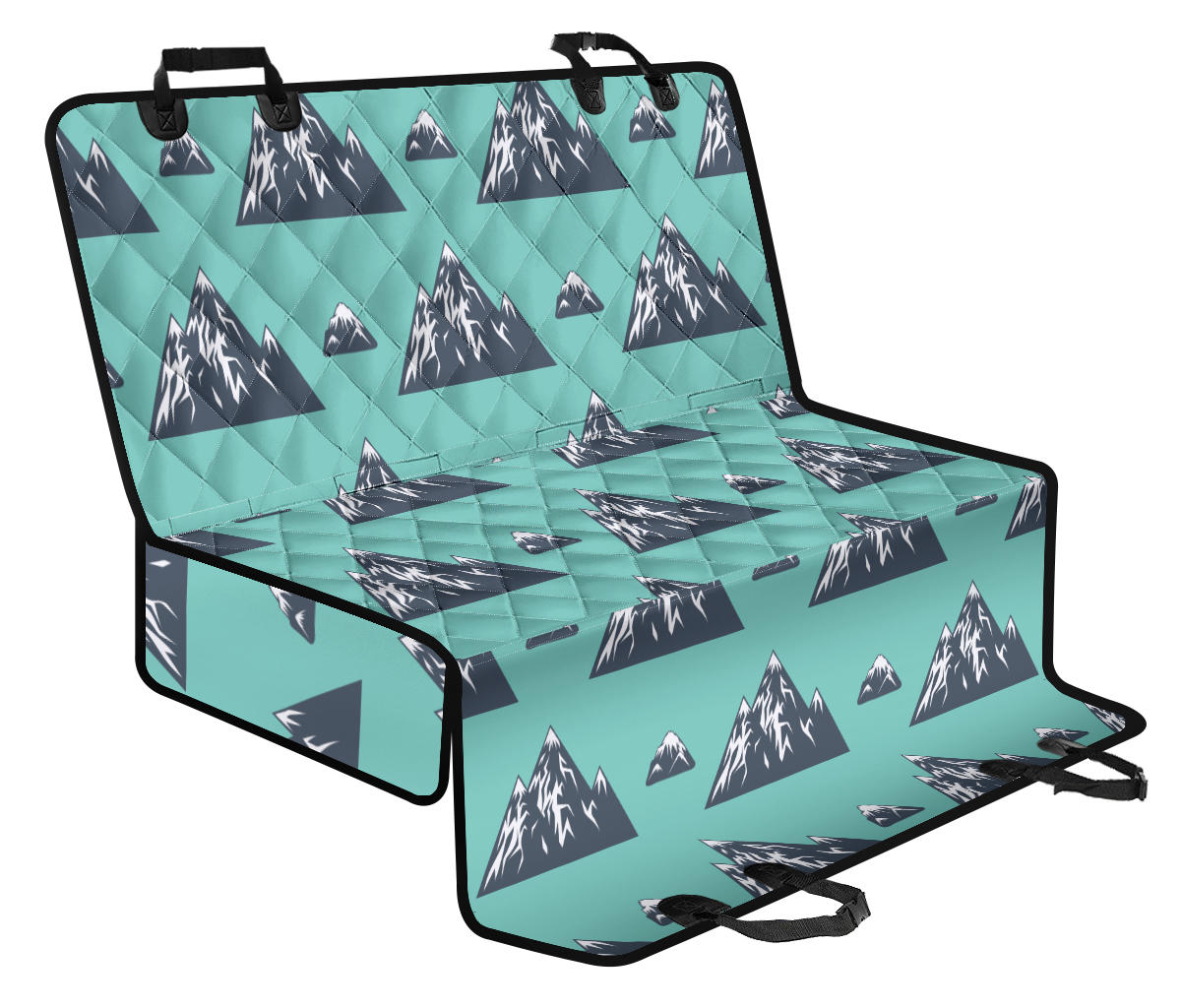 Mountain Pattern Print Design 01 Rear Dog Car Seat Cover Hammock