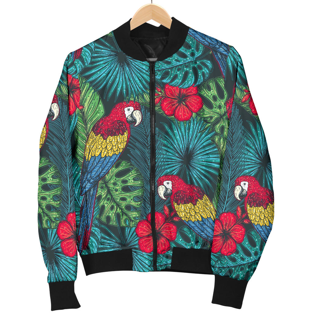 Parrot Pattern Print Design A05 Men Bomber Jacket