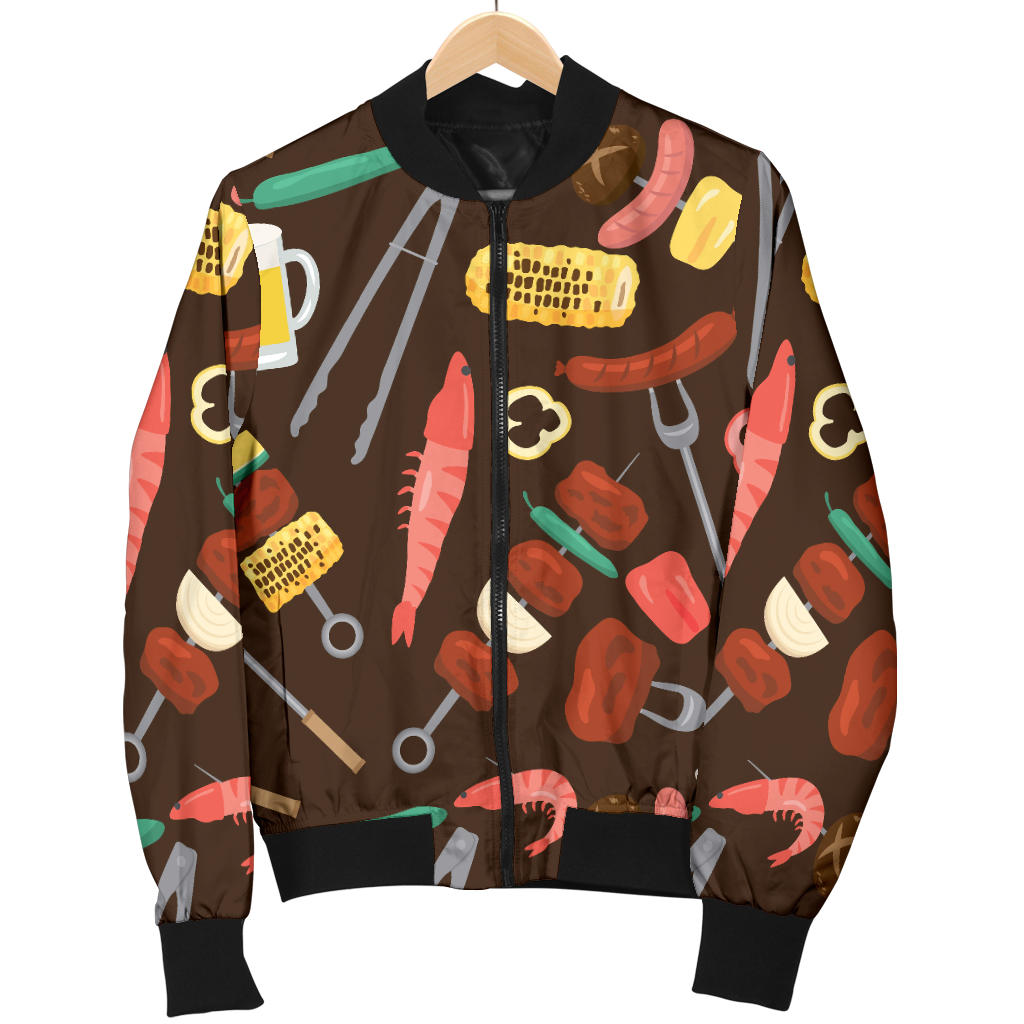 Barbecue Pattern Print Design 05 Men Bomber Jacket