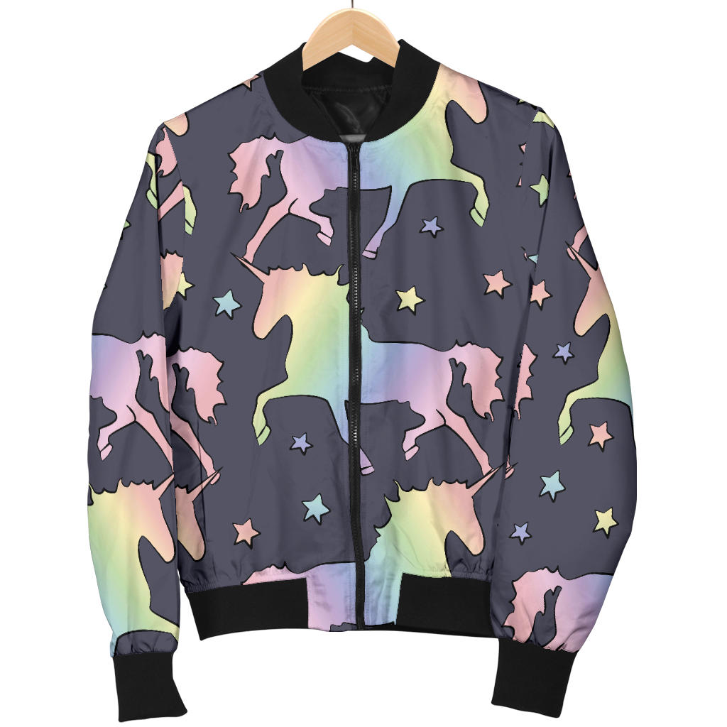 Rainbow Pattern Print Design A05 Men Bomber Jacket
