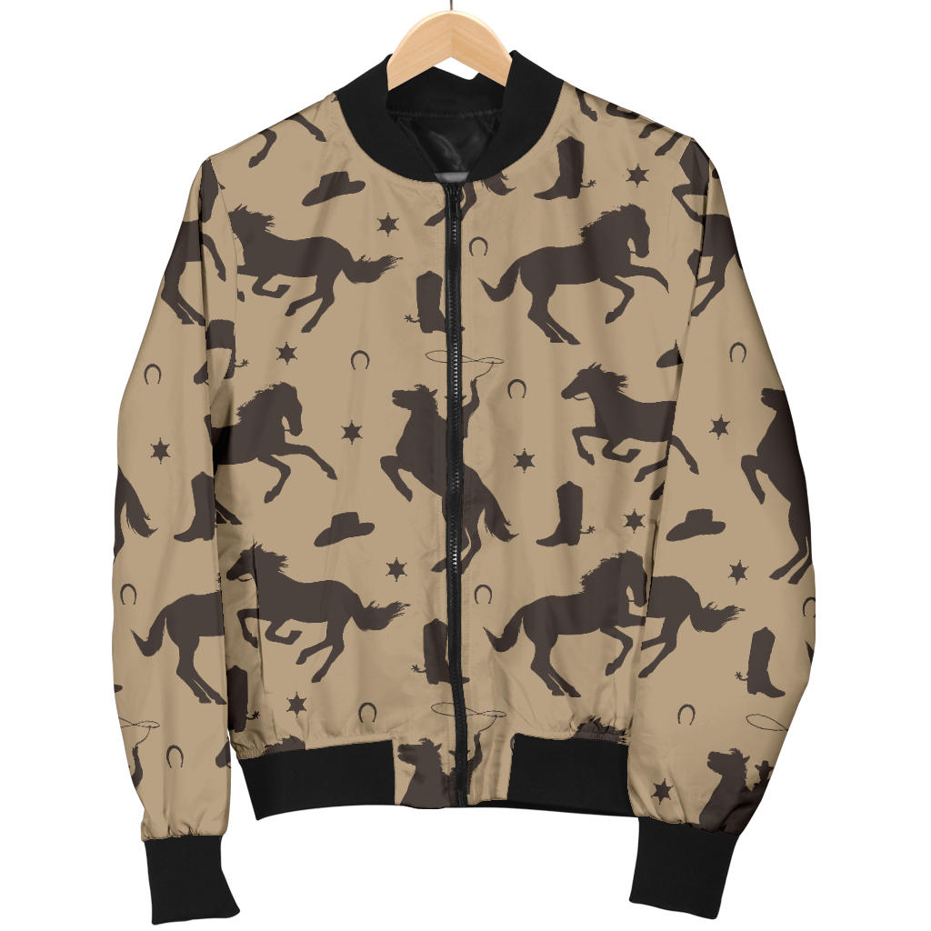 Cowboy Pattern Print Design 05 Men Bomber Jacket