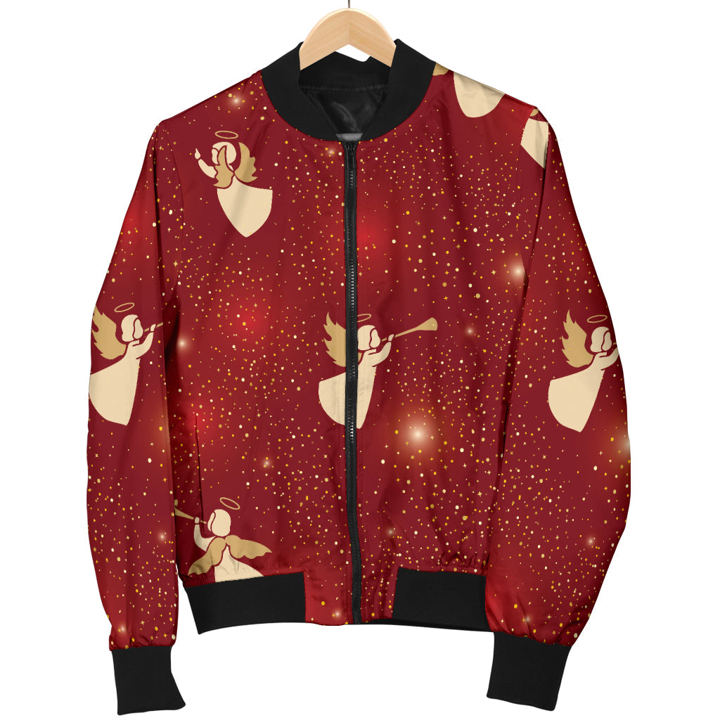 Angel Pattern Print Design 07 Men Bomber Jacket