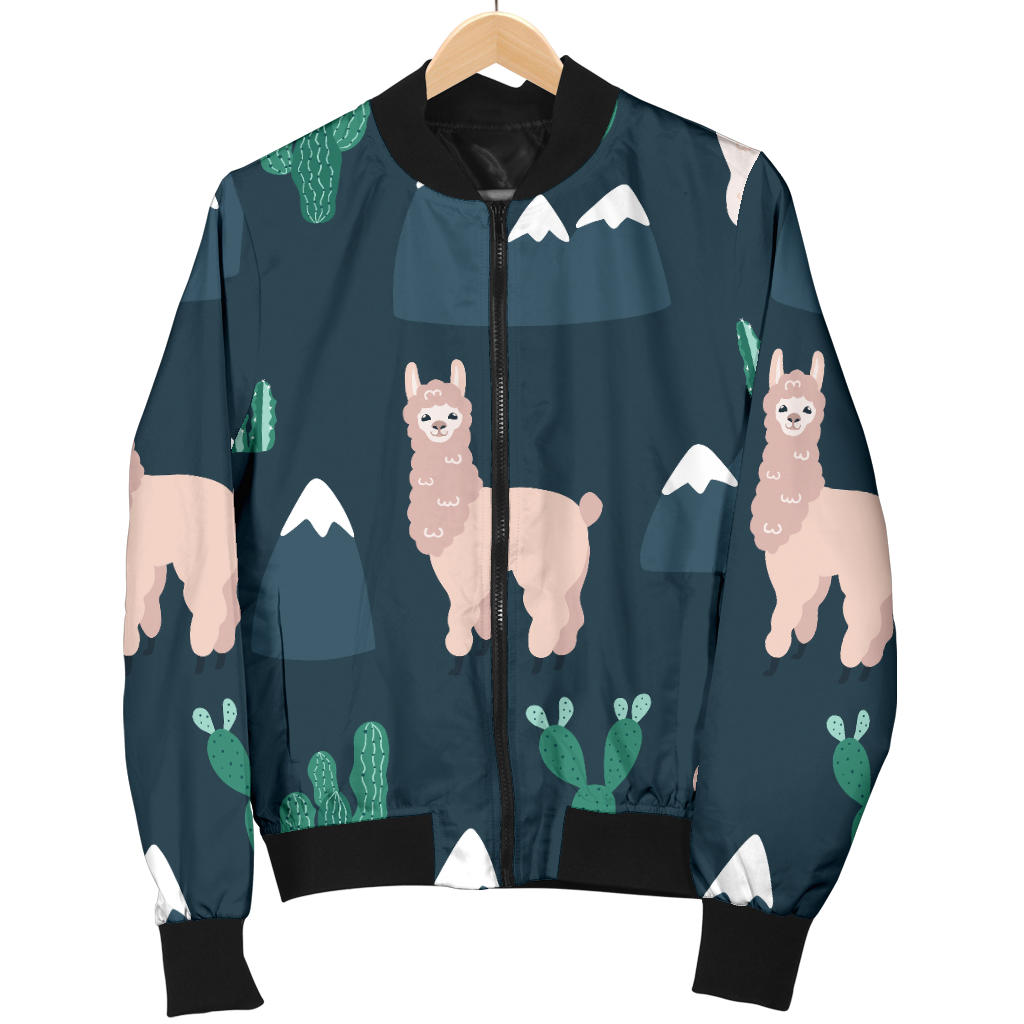 Llama Pattern Print Design 06 Men Bomber Jacket