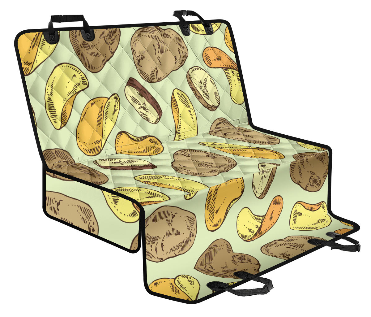 Potato Pattern Print Design A03 Rear Dog Car Seat Cover Hammock