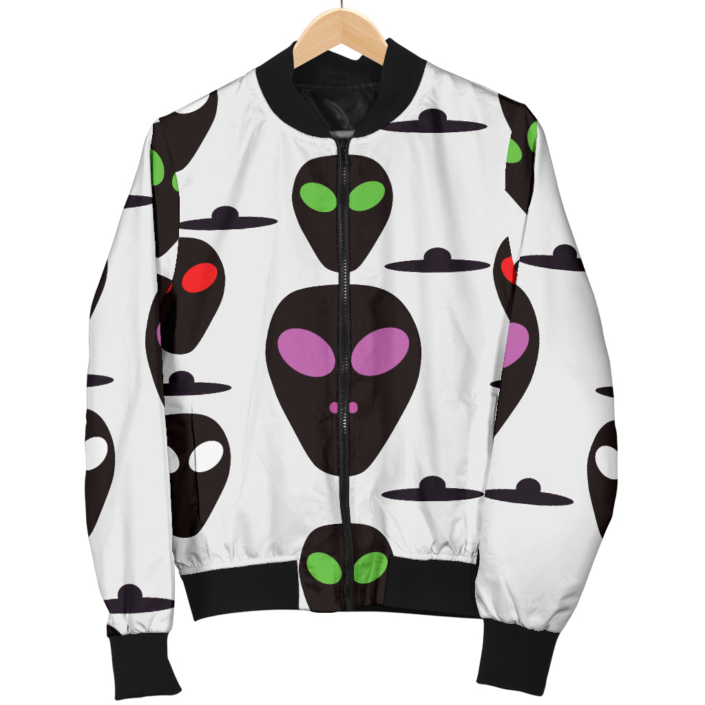 Alien Pattern Print Design 06 Men Bomber Jacket