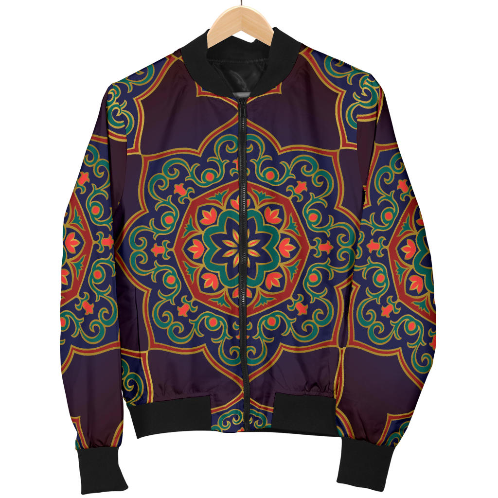 Medallion Pattern Print Design 03 Men Bomber Jacket