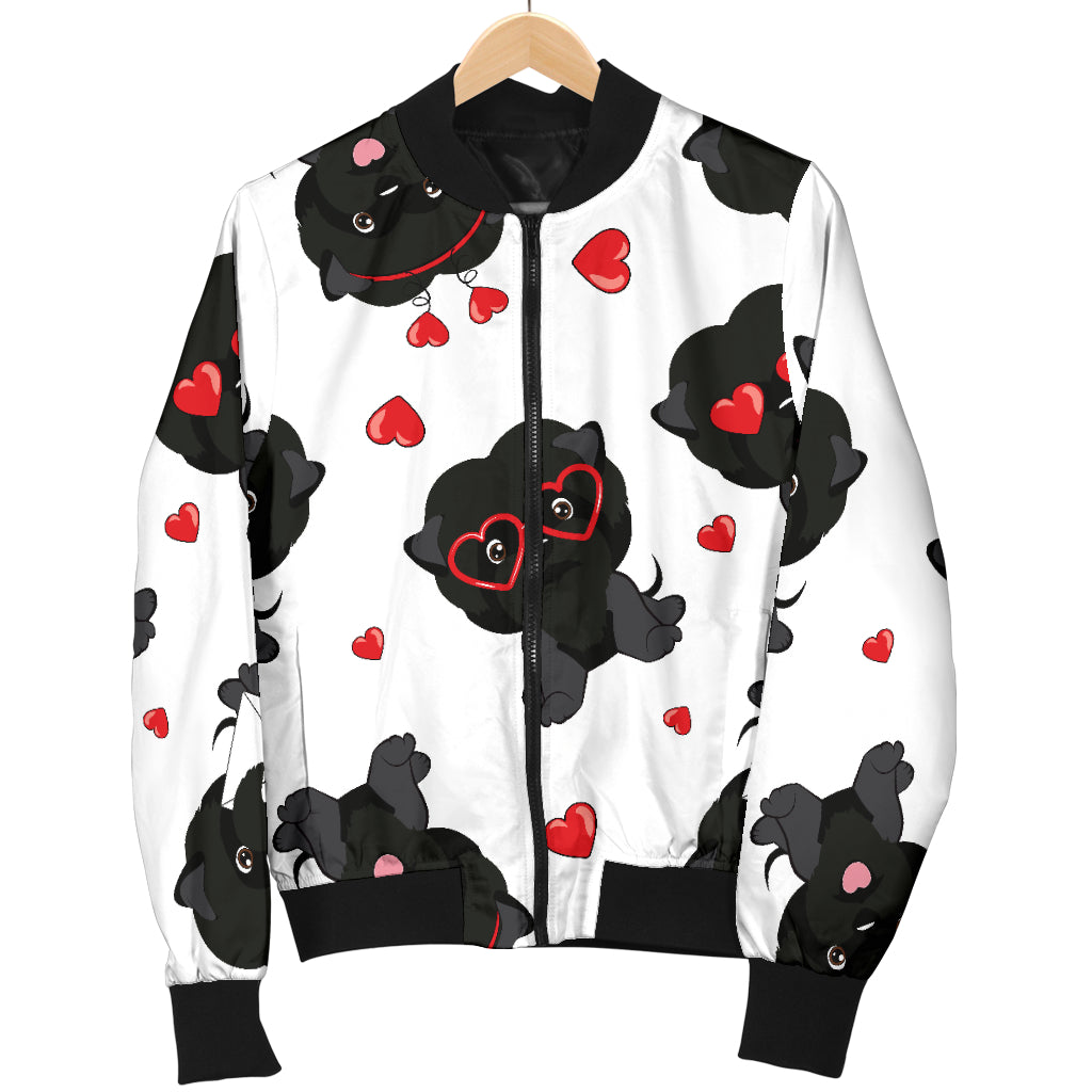 Affenpinscher Pattern Print Design 01 Men Bomber Jacket