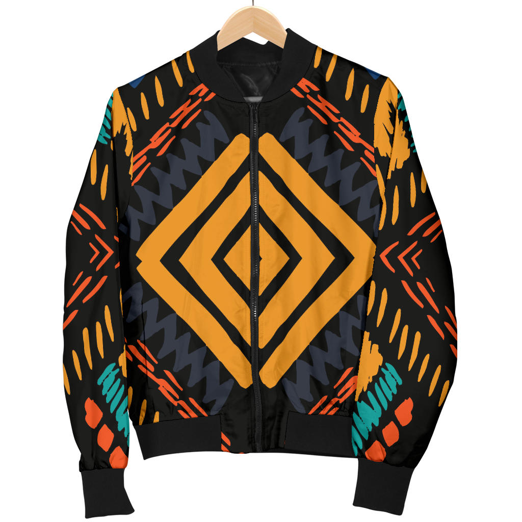 Kente Pattern Print Design 05 Men Bomber Jacket