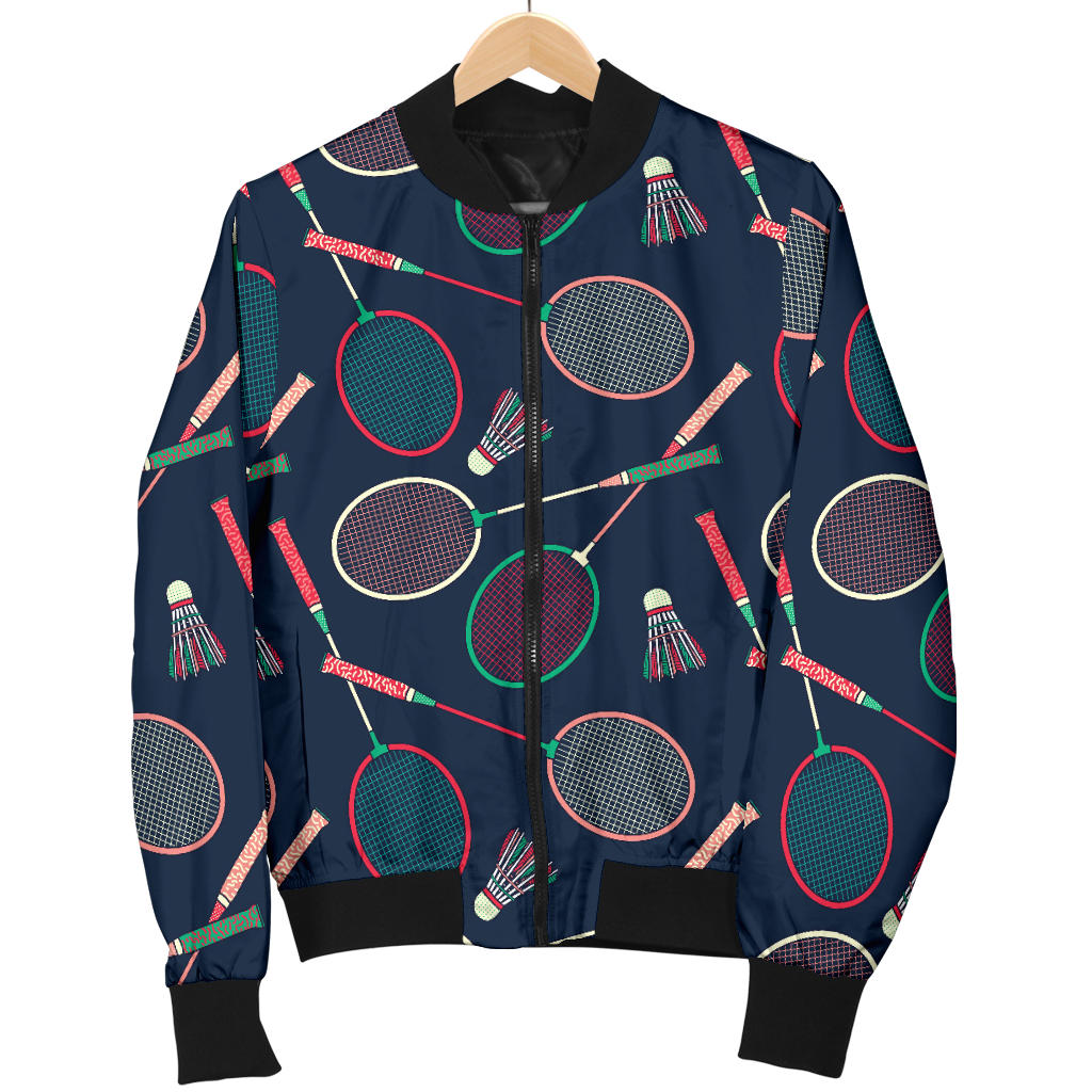 Badminton Pattern Print Design 03 Men Bomber Jacket