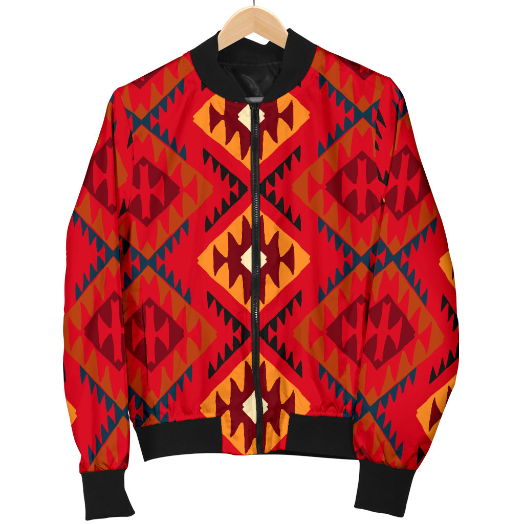 Aztec Pattern Print Design 06 Men Bomber Jacket