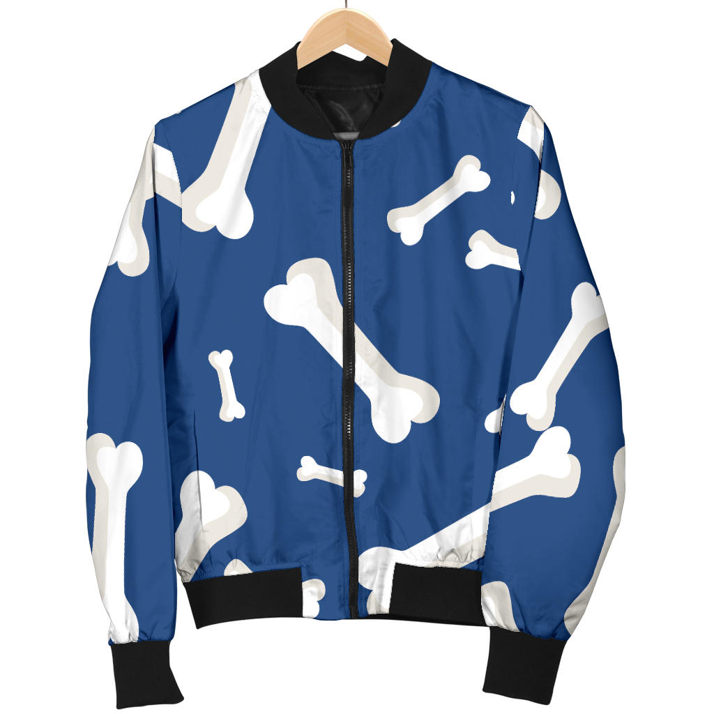 Dog Bone Pattern Print Design 03 Men Bomber Jacket