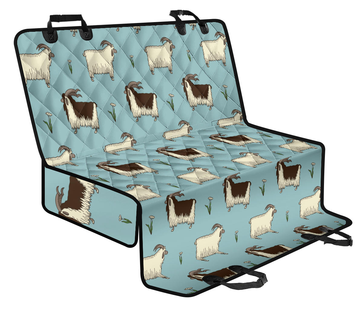 Goat Pattern Print Design 02 Rear Dog Car Seat Cover Hammock