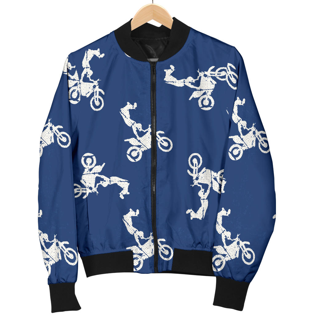 Motocross Pattern Print Design 01 Men Bomber Jacket