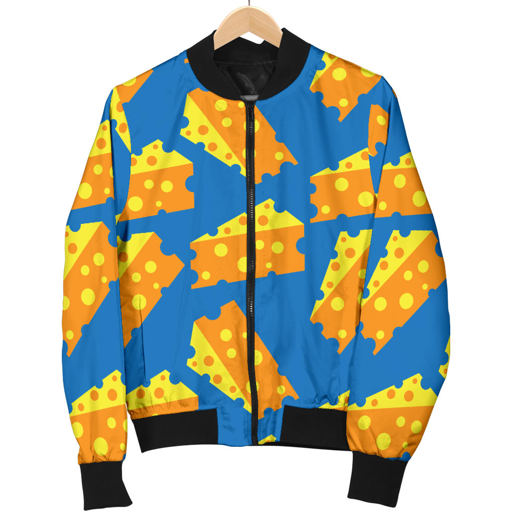 Cheese Pattern Print Design 05 Men Bomber Jacket