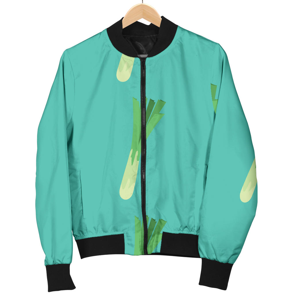 Leek Pattern Print Design 01 Men Bomber Jacket
