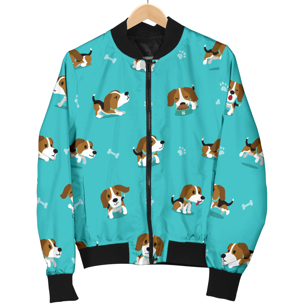 Beagle Pattern Print Design 05 Men Bomber Jacket