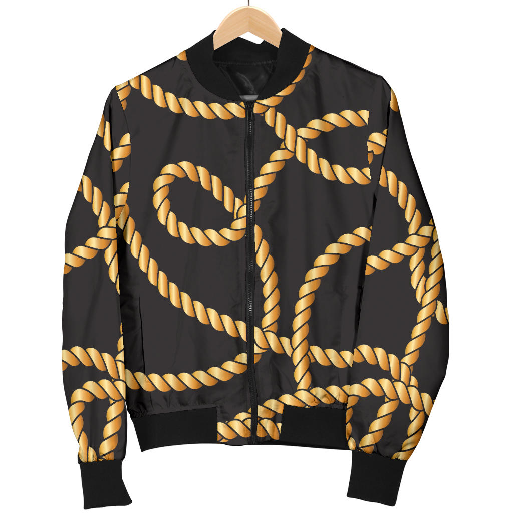 Rope Pattern Print Design A04 Men Bomber Jacket