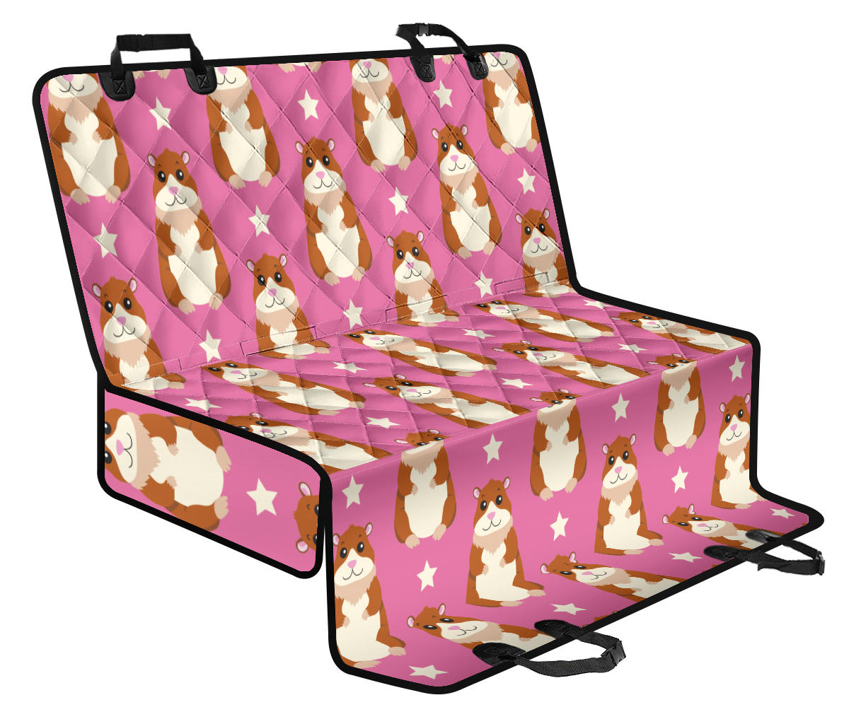 Hamster Cute Pattern Print Design 02 Rear Dog Car Seat Cover Hammock