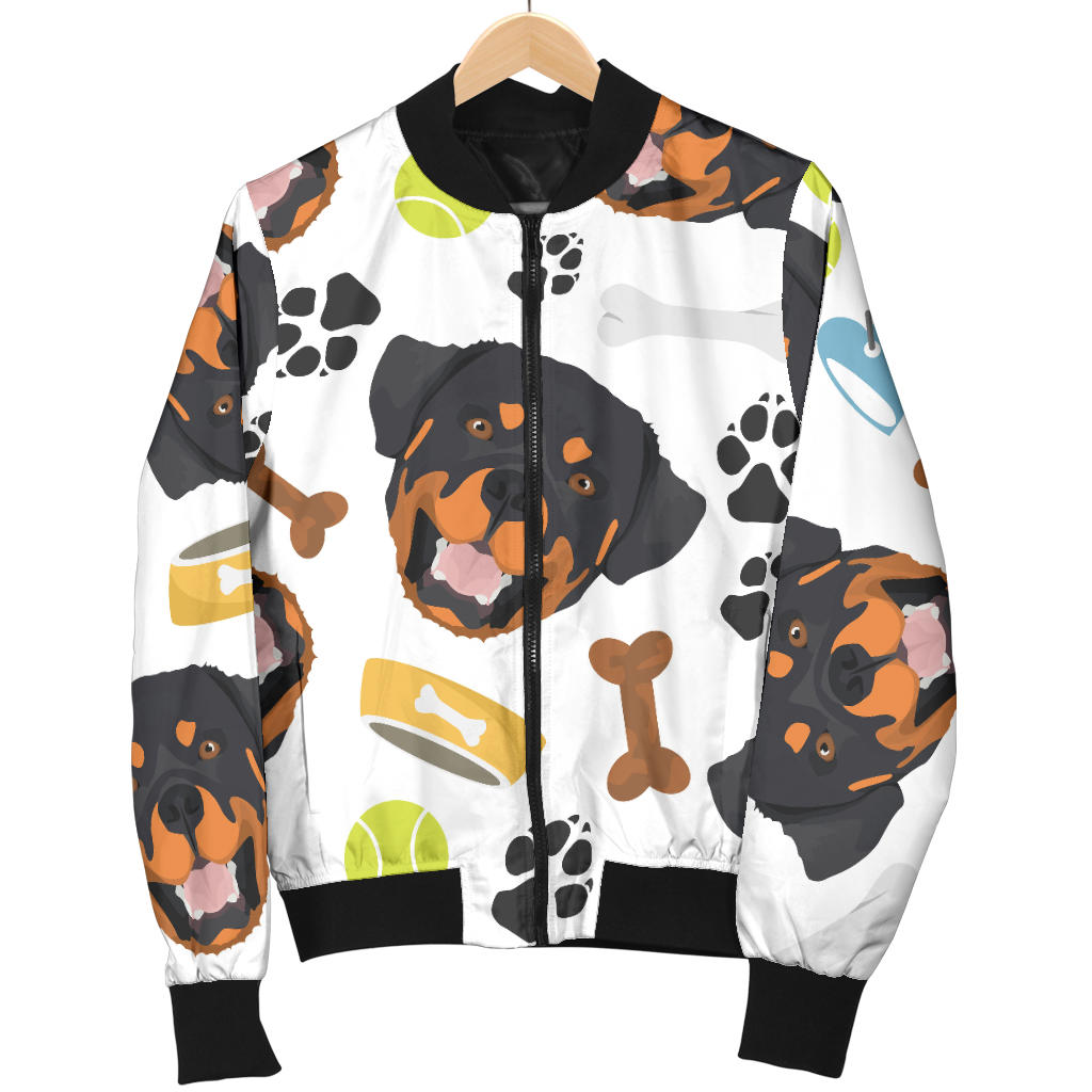 Rottweiler Pattern Print Design A04 Men Bomber Jacket