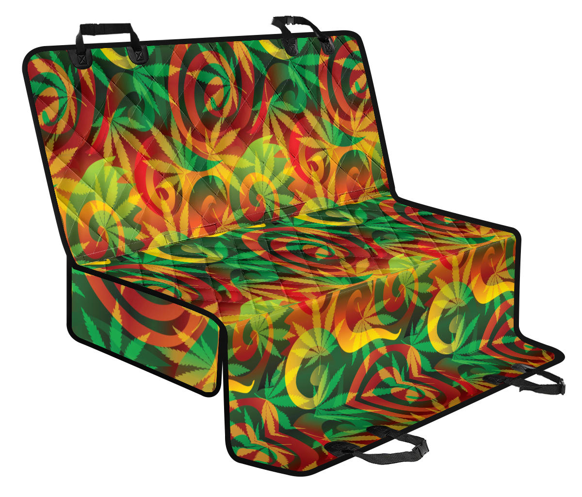 Rastafarian Pattern Print Design A01 Rear Dog Car Seat Cover Hammock