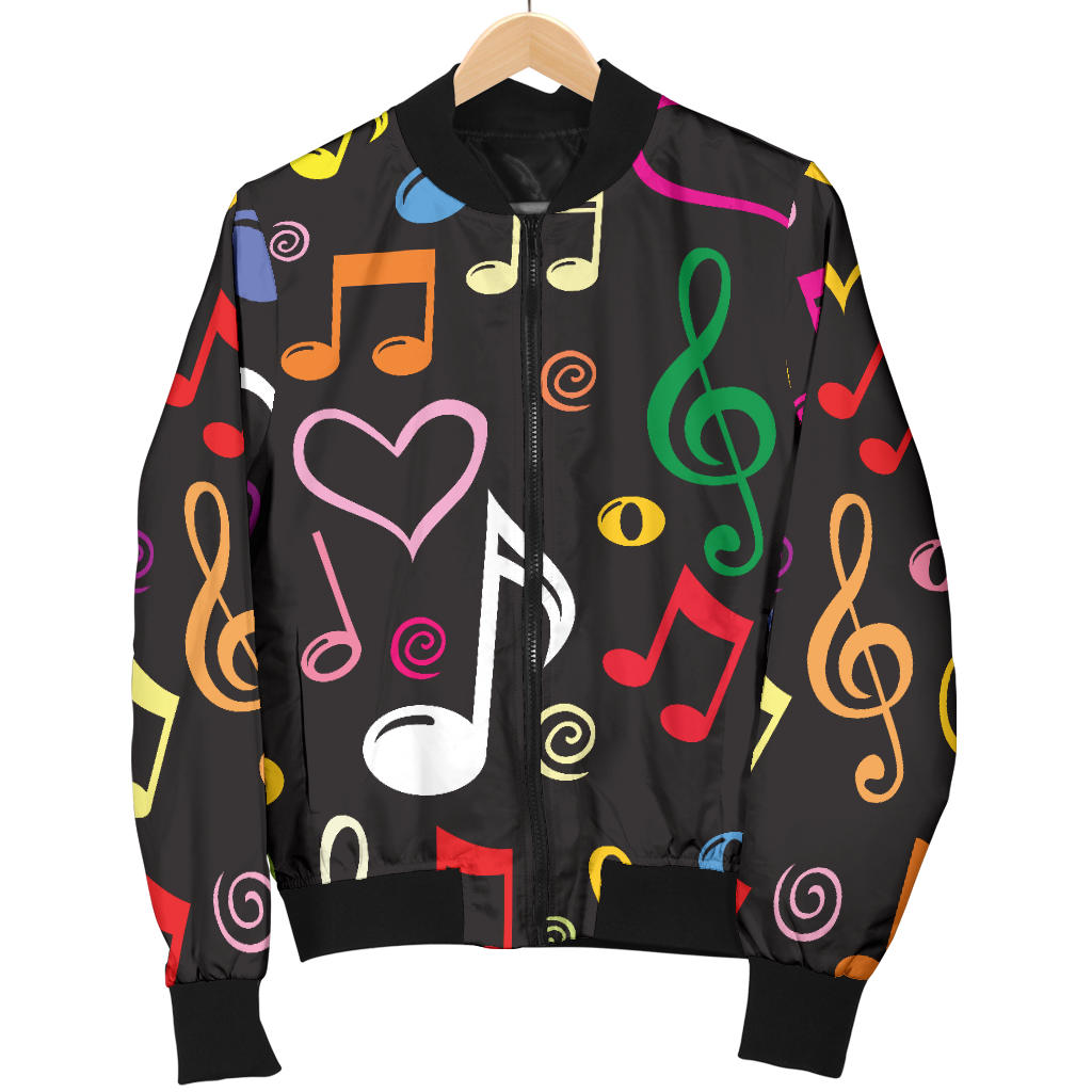Music note Pattern Print Design A01 Men Bomber Jacket
