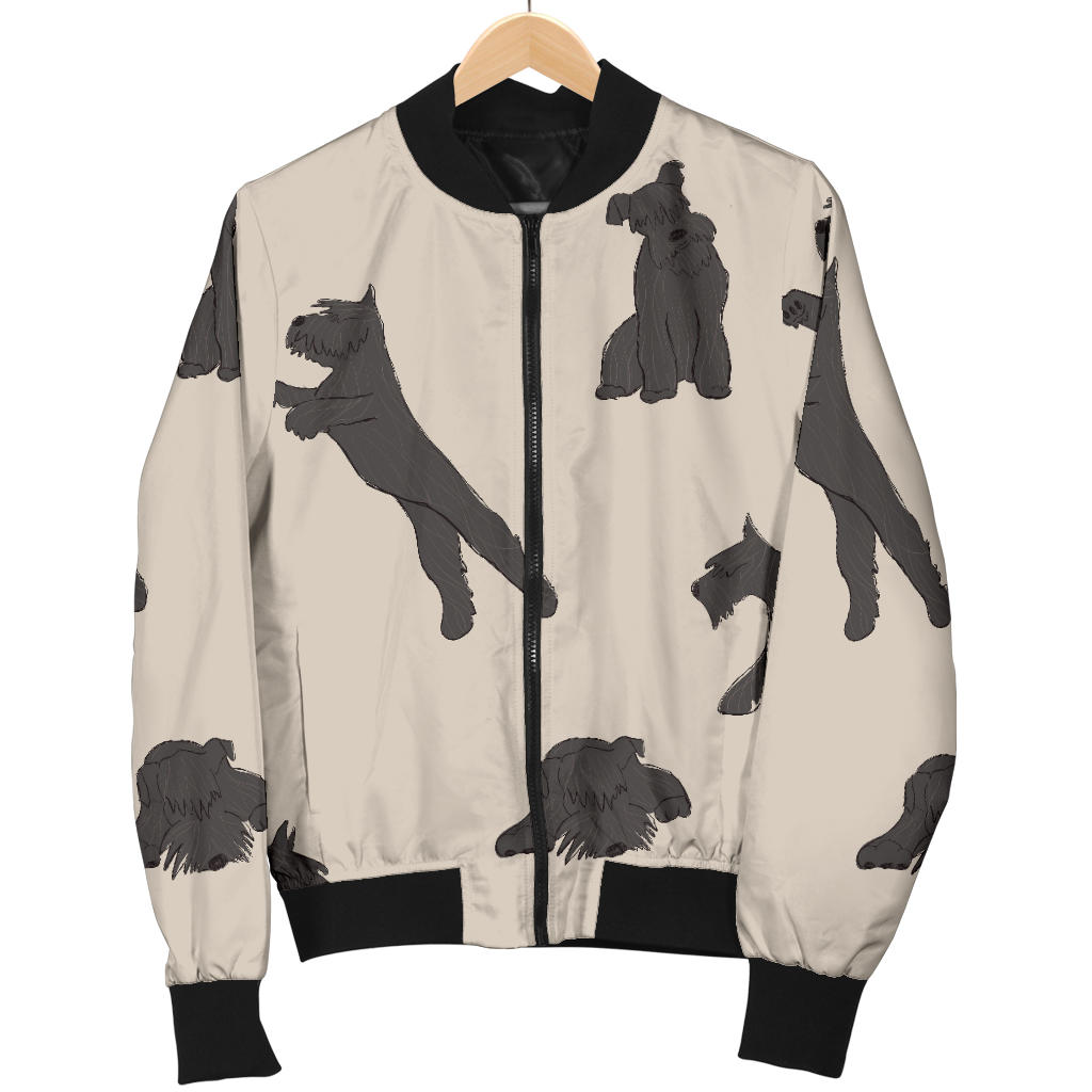 Schnauzers Pattern Print Design A06 Men Bomber Jacket